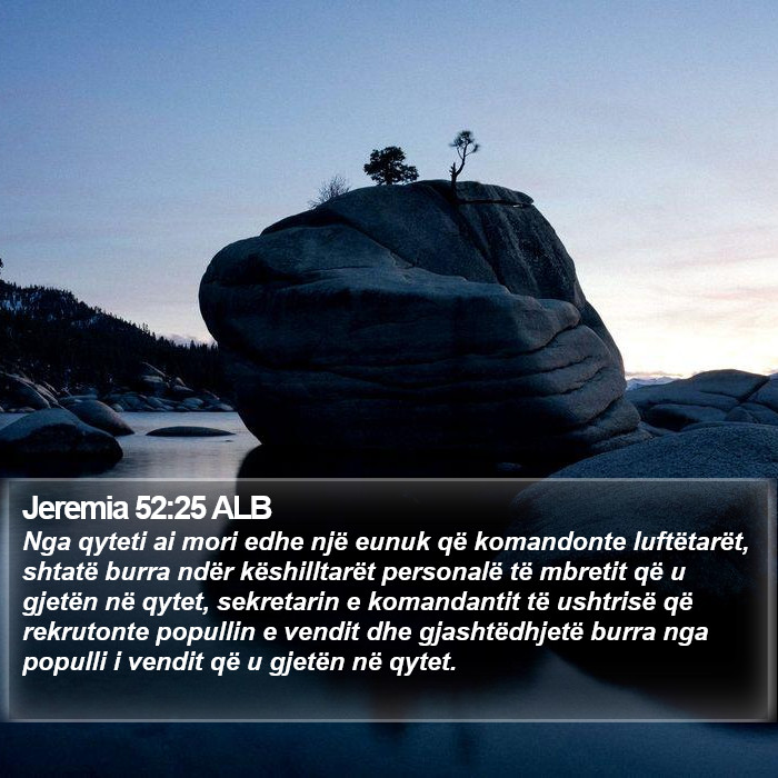 Jeremia 52:25 ALB Bible Study