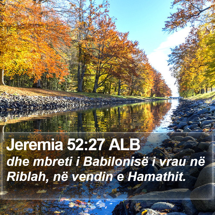 Jeremia 52:27 ALB Bible Study