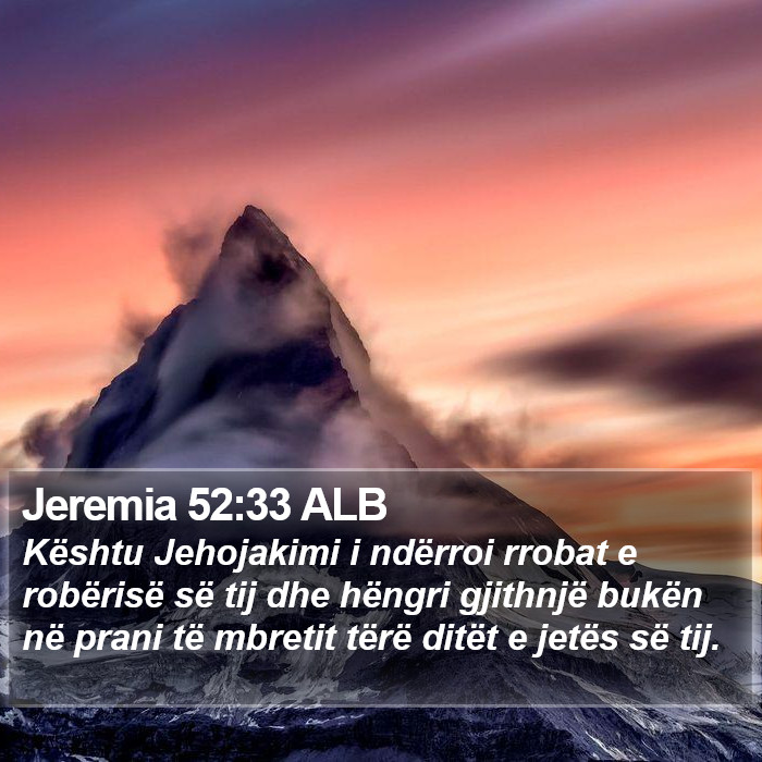 Jeremia 52:33 ALB Bible Study