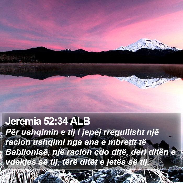 Jeremia 52:34 ALB Bible Study