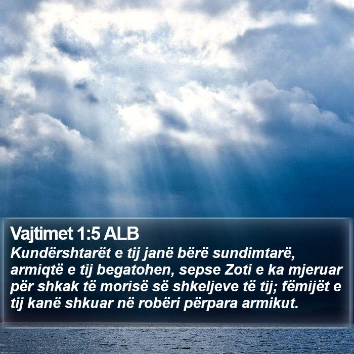 Vajtimet 1:5 ALB Bible Study