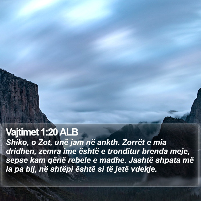 Vajtimet 1:20 ALB Bible Study