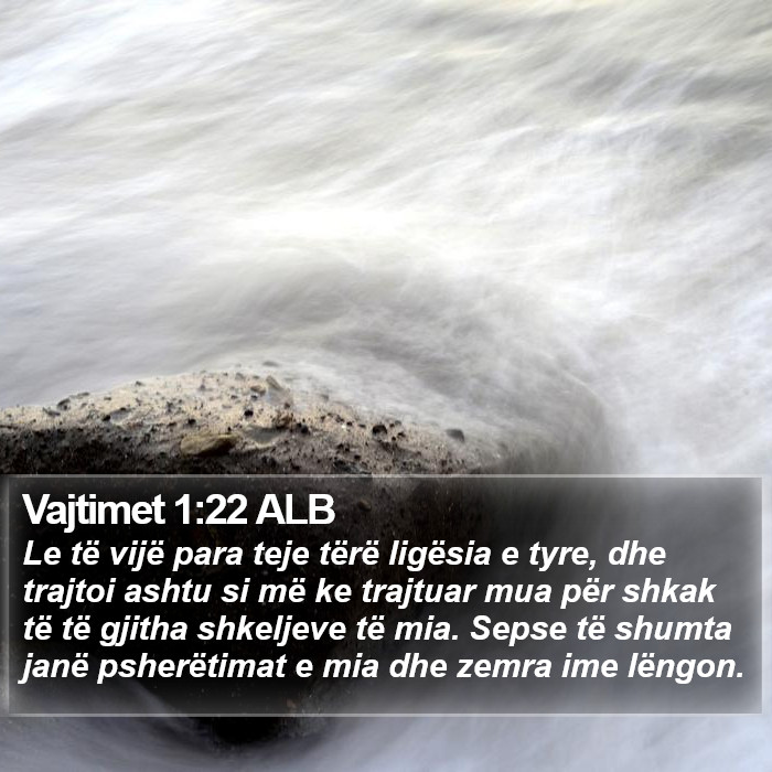 Vajtimet 1:22 ALB Bible Study