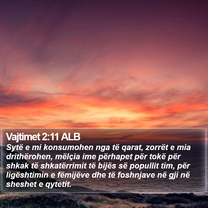 Vajtimet 2:11 ALB Bible Study