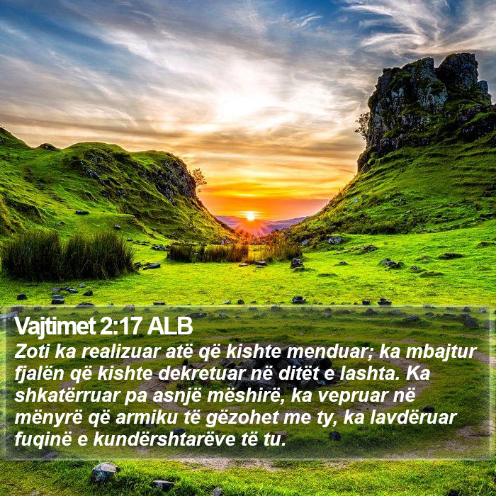 Vajtimet 2:17 ALB Bible Study