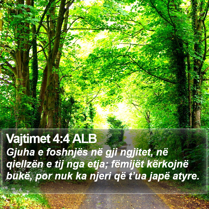 Vajtimet 4:4 ALB Bible Study