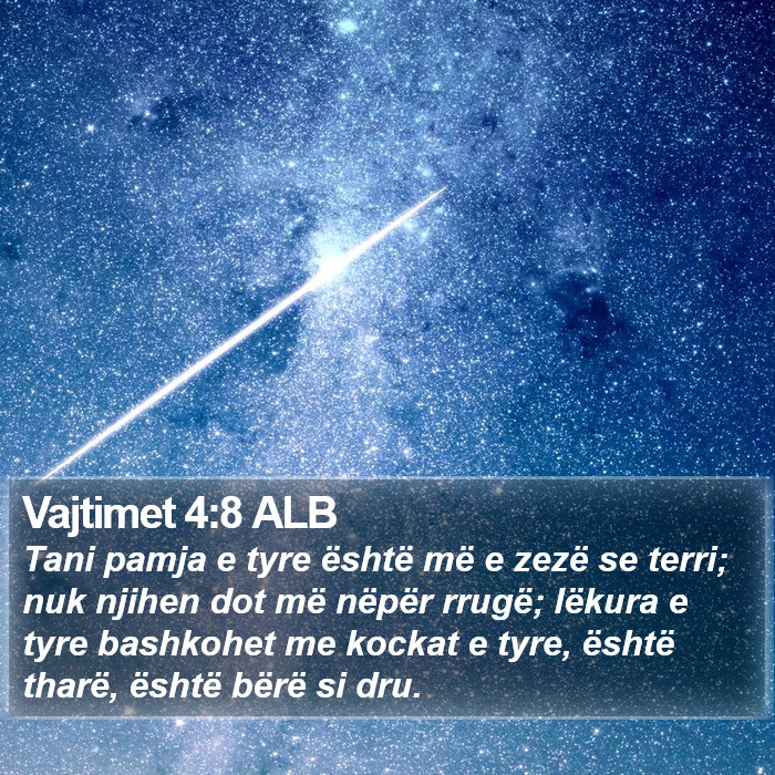 Vajtimet 4:8 ALB Bible Study