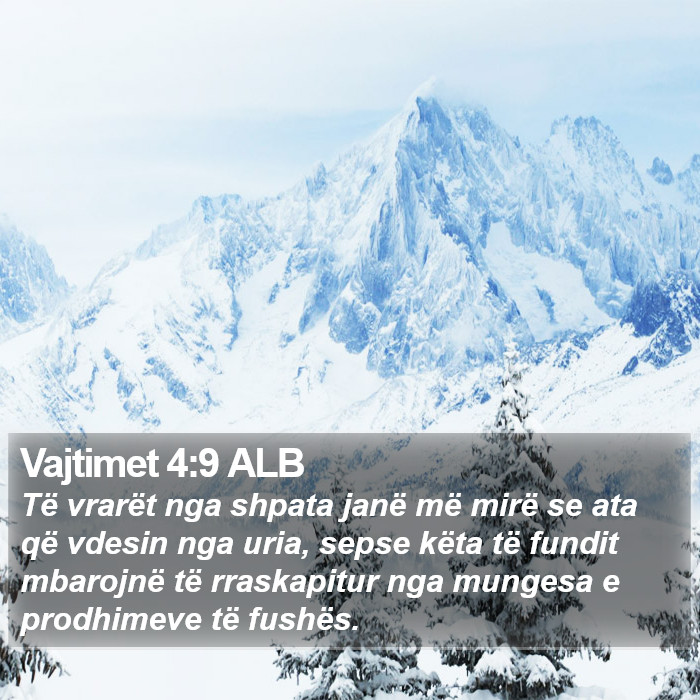 Vajtimet 4:9 ALB Bible Study