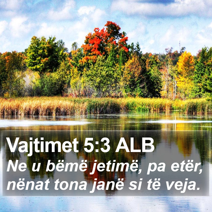 Vajtimet 5:3 ALB Bible Study