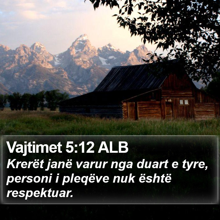 Vajtimet 5:12 ALB Bible Study