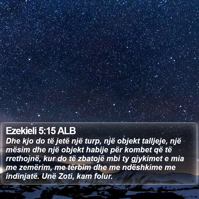 Ezekieli 5:15 ALB Bible Study