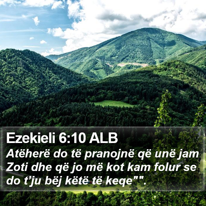 Ezekieli 6:10 ALB Bible Study