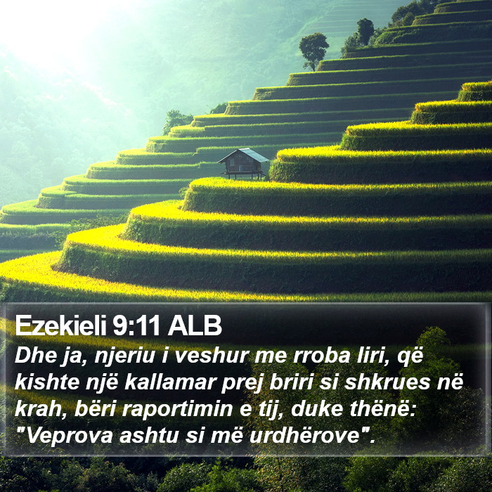 Ezekieli 9:11 ALB Bible Study