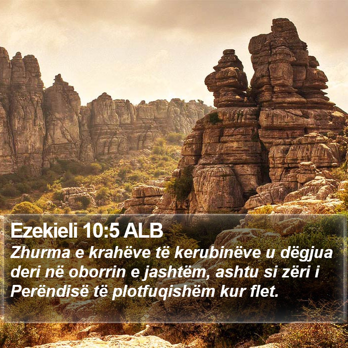 Ezekieli 10:5 ALB Bible Study