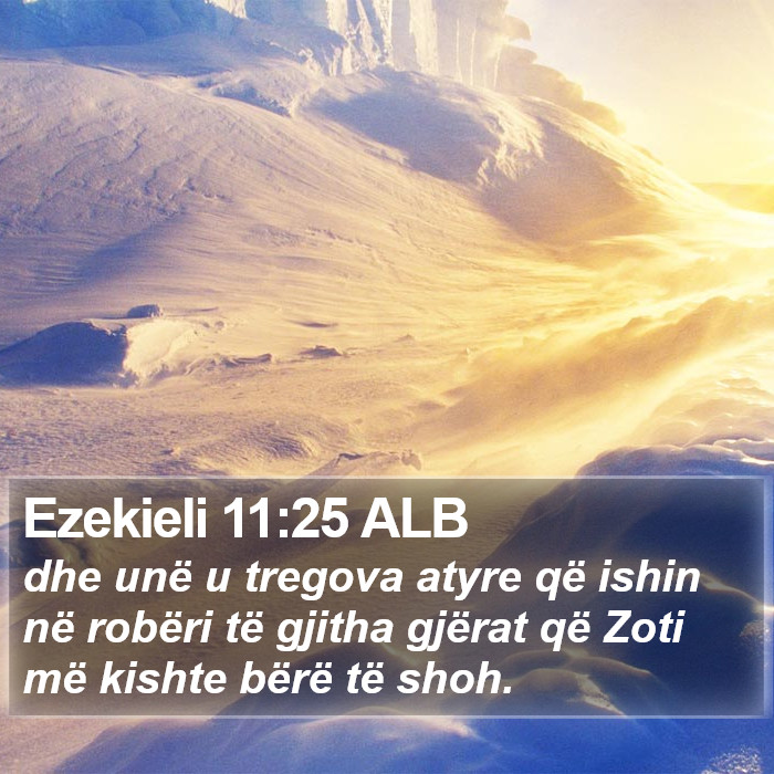 Ezekieli 11:25 ALB Bible Study