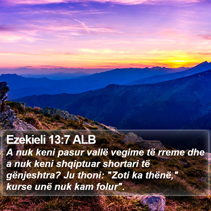 Ezekieli 13:7 ALB Bible Study