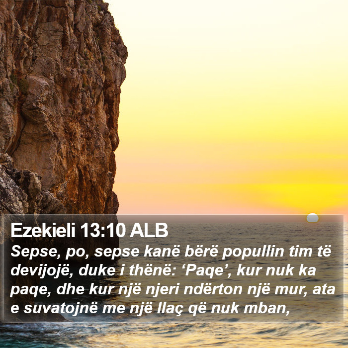 Ezekieli 13:10 ALB Bible Study