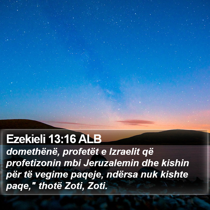 Ezekieli 13:16 ALB Bible Study