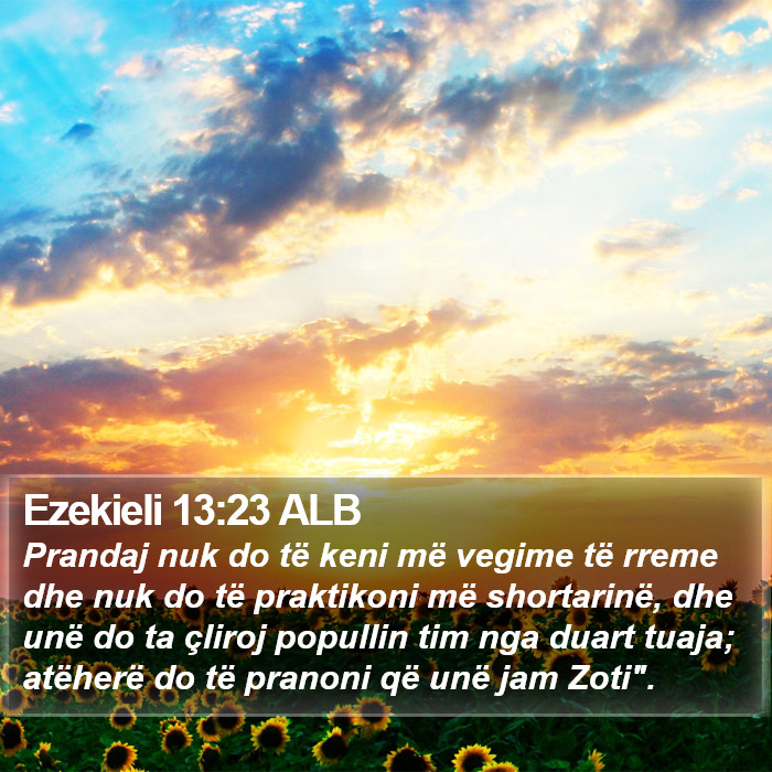 Ezekieli 13:23 ALB Bible Study