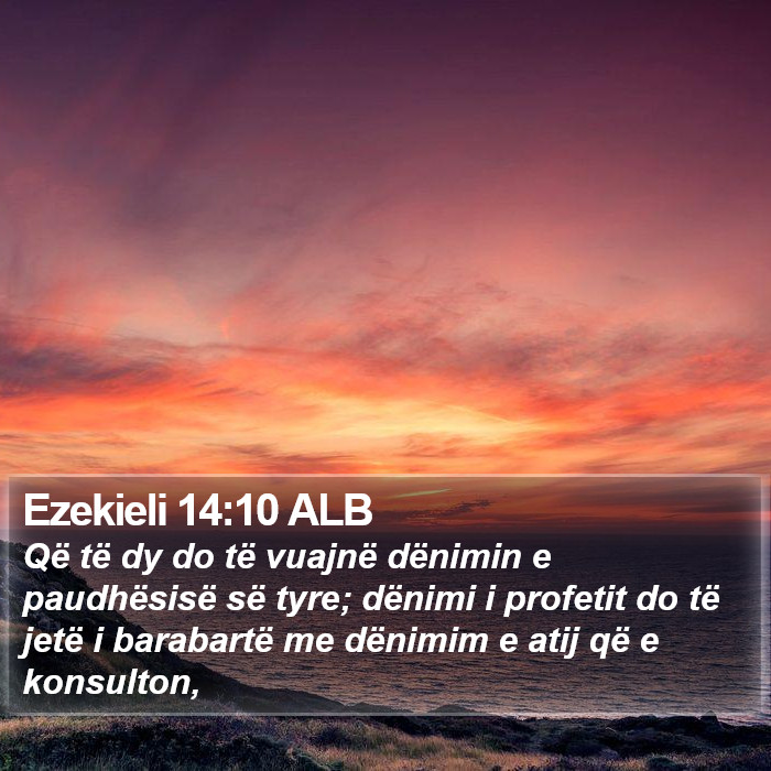 Ezekieli 14:10 ALB Bible Study