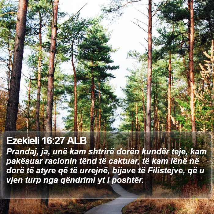 Ezekieli 16:27 ALB Bible Study