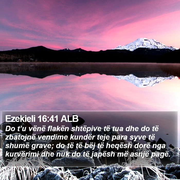 Ezekieli 16:41 ALB Bible Study