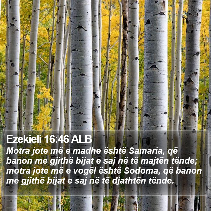 Ezekieli 16:46 ALB Bible Study