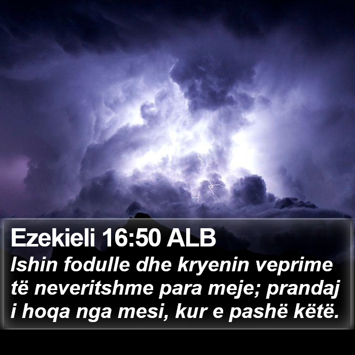 Ezekieli 16:50 ALB Bible Study