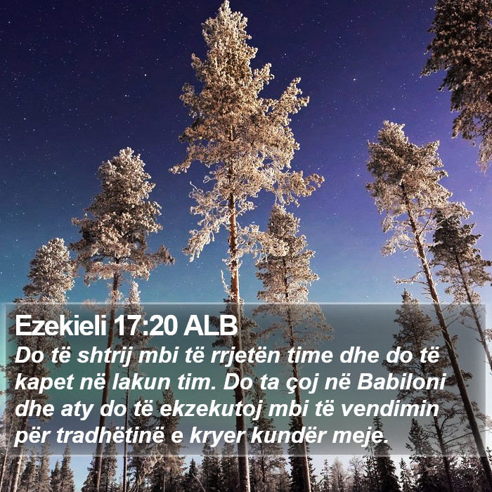 Ezekieli 17:20 ALB Bible Study