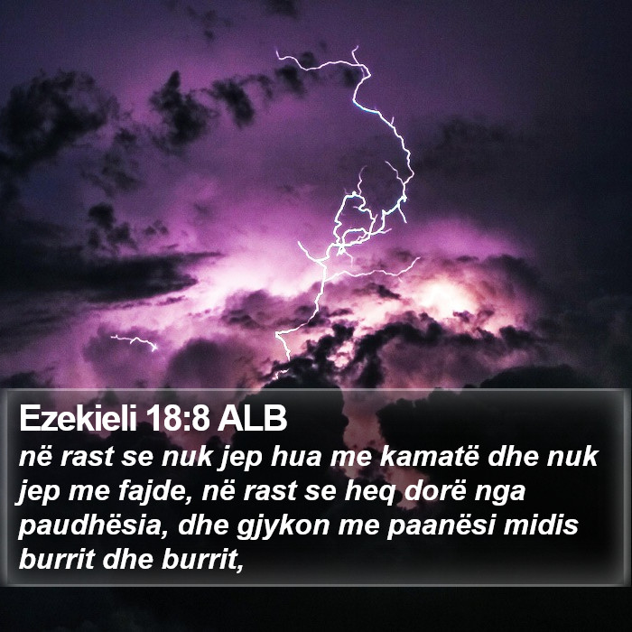 Ezekieli 18:8 ALB Bible Study