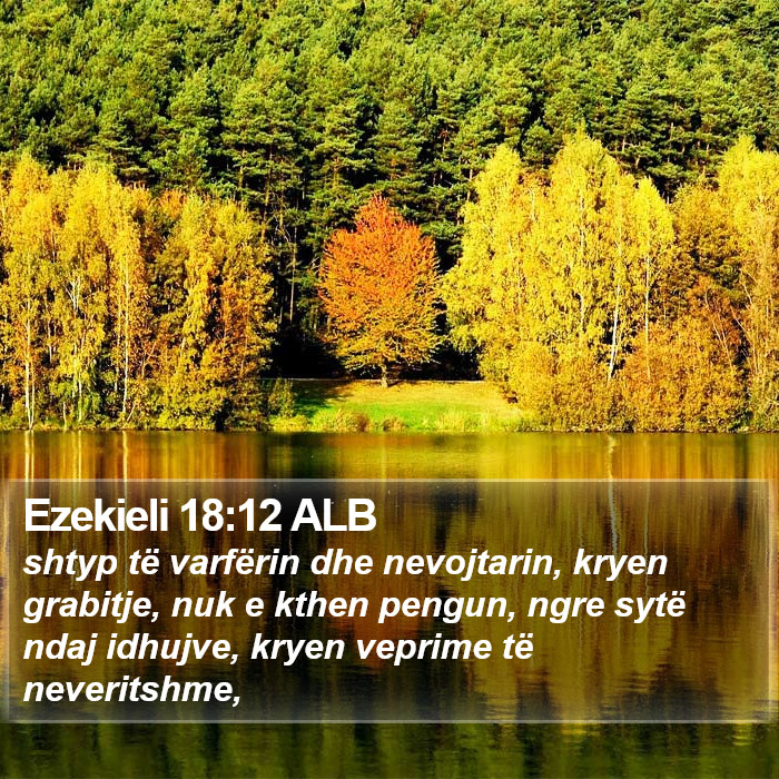 Ezekieli 18:12 ALB Bible Study