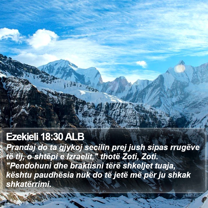 Ezekieli 18:30 ALB Bible Study