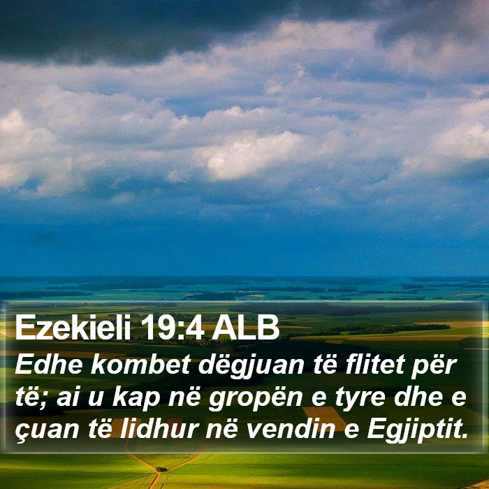 Ezekieli 19:4 ALB Bible Study