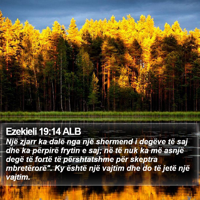 Ezekieli 19:14 ALB Bible Study