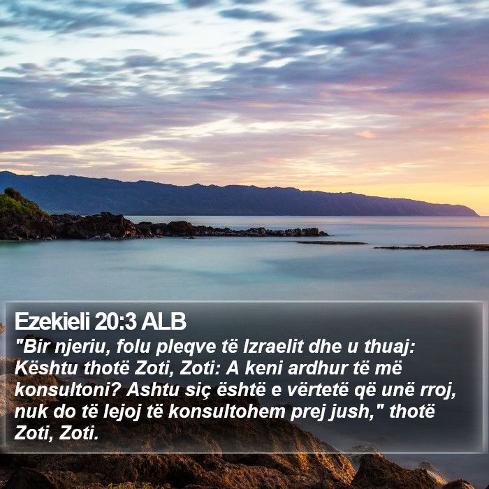 Ezekieli 20:3 ALB Bible Study