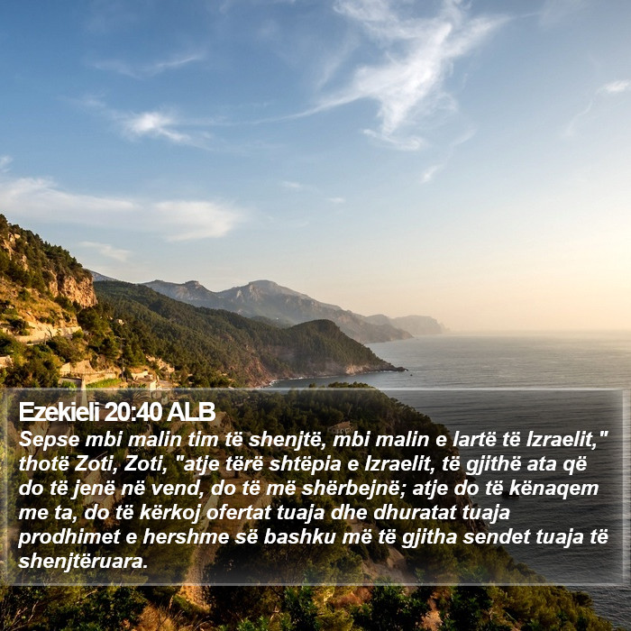 Ezekieli 20:40 ALB Bible Study