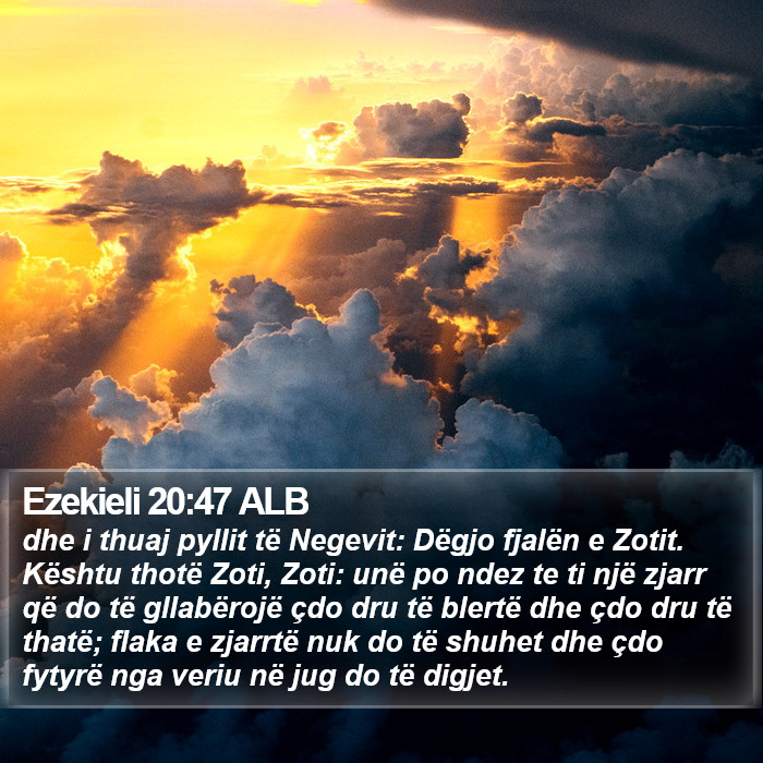 Ezekieli 20:47 ALB Bible Study