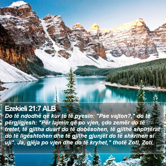 Ezekieli 21:7 ALB Bible Study