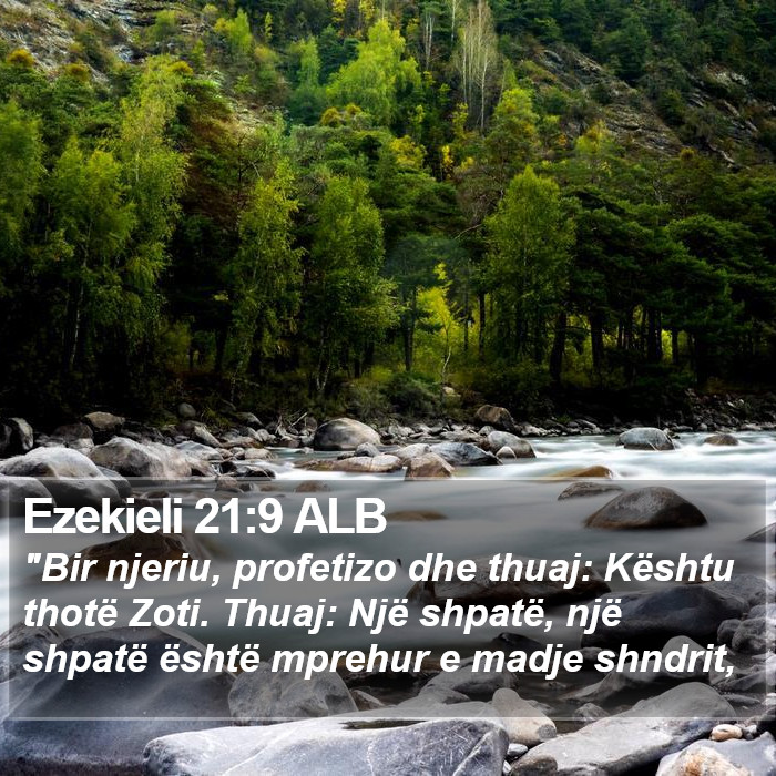 Ezekieli 21:9 ALB Bible Study