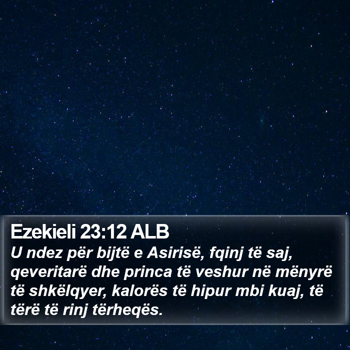 Ezekieli 23:12 ALB Bible Study