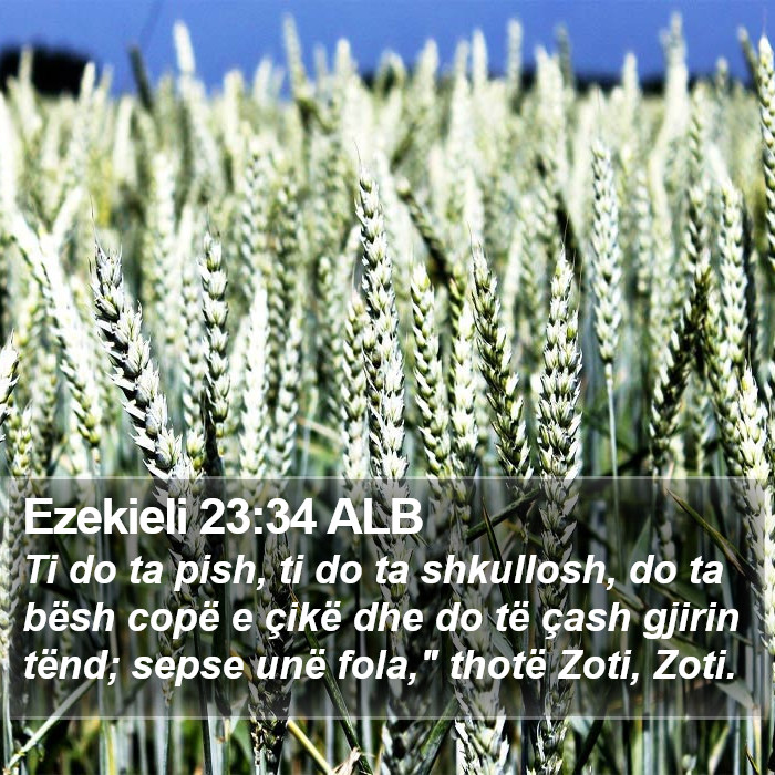 Ezekieli 23:34 ALB Bible Study