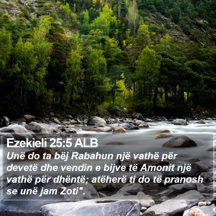 Ezekieli 25:5 ALB Bible Study