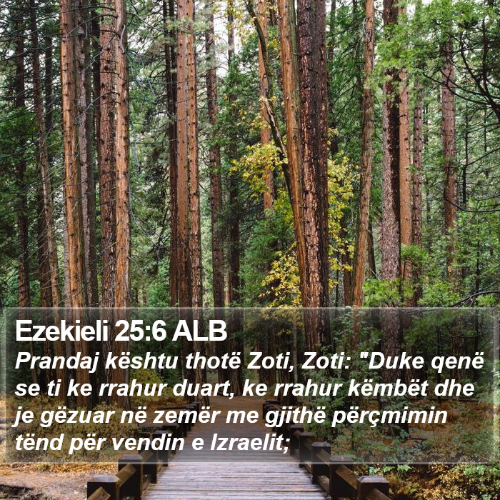 Ezekieli 25:6 ALB Bible Study