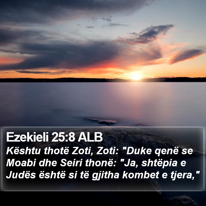 Ezekieli 25:8 ALB Bible Study