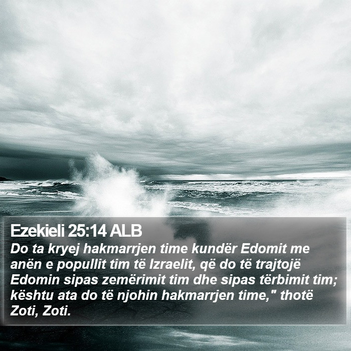 Ezekieli 25:14 ALB Bible Study