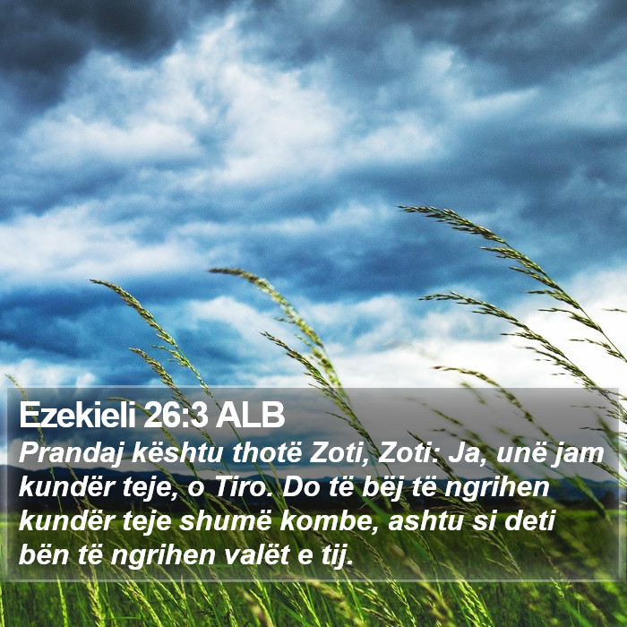 Ezekieli 26:3 ALB Bible Study