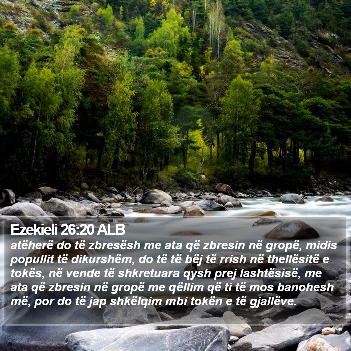 Ezekieli 26:20 ALB Bible Study