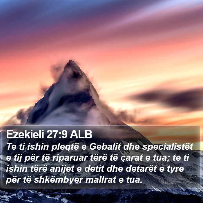 Ezekieli 27:9 ALB Bible Study