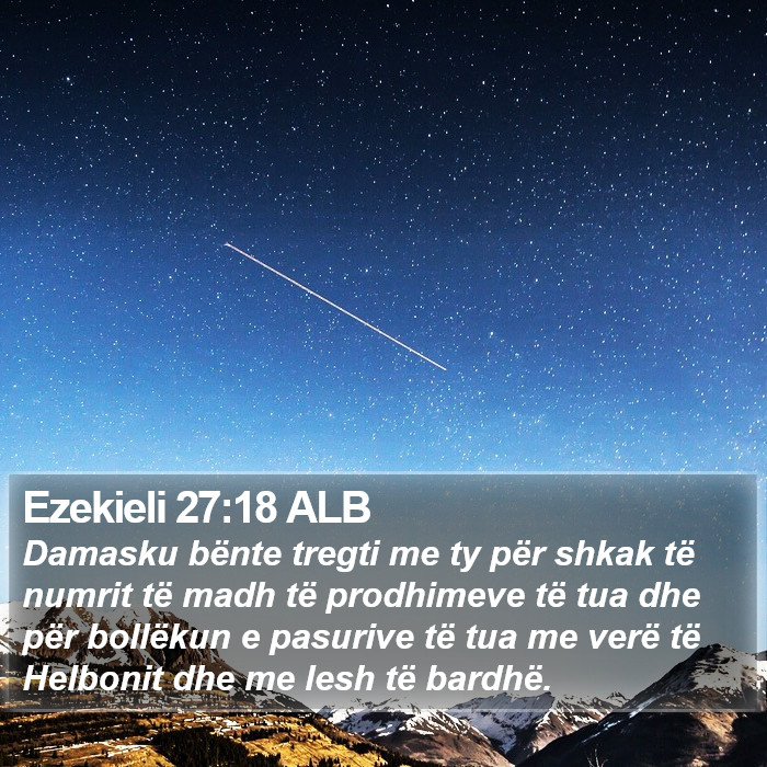 Ezekieli 27:18 ALB Bible Study