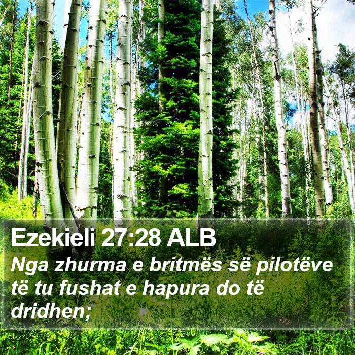 Ezekieli 27:28 ALB Bible Study